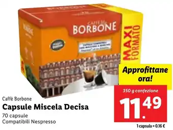 Lidl Caffè Borbone Capsule Miscela Decisa 350 g confezione offerta
