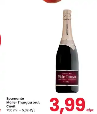 Eurospar Spumante Müller Thurgau brut Cavit 750 ml offerta