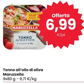Eurospar Tonno all'olio di oliva Maruzzella 9 x 80 g offerta