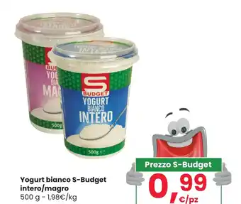 Eurospar Yogurt bianco S-Budget intero/magro 500 g offerta