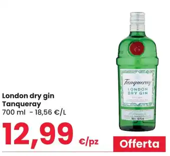 Eurospar London dry gin Tanqueray 700 ml offerta
