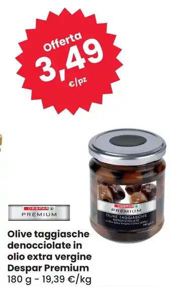 Eurospar Olive taggiasche denocciolate in olio extra vergine Despar Premium 180 g offerta