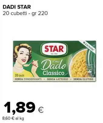 Tigre DADI STAR 20 cubetti - gr 220 offerta