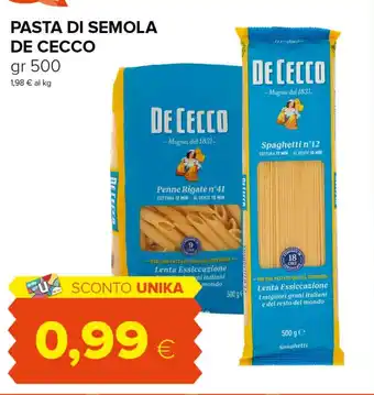 Tigre PASTA DI SEMOLA DE CECCO gr 500 offerta