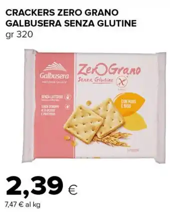 Tigre CRACKERS ZERO GRANO GALBUSERA SENZA GLUTINE gr 320 offerta