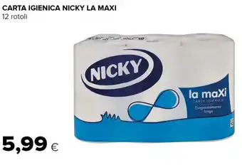 Tigre CARTA IGIENICA NICKY LA MAXI 12 rotoli offerta