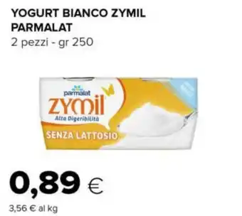 Tigre YOGURT BIANCO ZYMIL PARMALAT 2 pezzi - gr 250 offerta