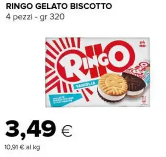 Tigre RINGO GELATO BISCOTTO 4 pezzi - gr 320 offerta