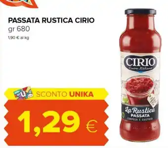 Tigre PASSATA RUSTICA CIRIO gr 680 offerta