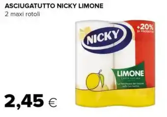 Tigre ASCIUGATUTTO NICKY LIMONE 2 maxi rotoli offerta