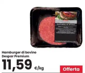 Eurospar Hamburger di bovino Despar Premium offerta