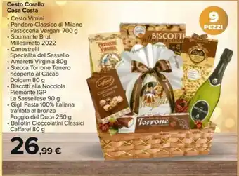 Carrefour Market Cesto Corallo Casa Costa offerta