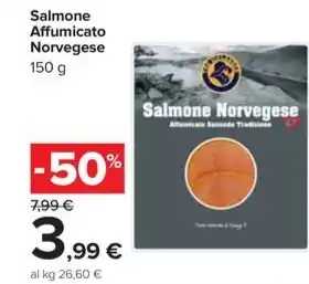 Carrefour Market Salmone Affumicato Norvegese offerta