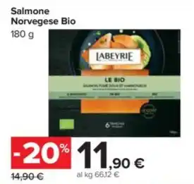 Carrefour Market Salmone Norvegese Bio 180 g offerta