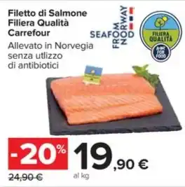 Carrefour Market Filetto di Salmone Filiera Qualità Carrefour offerta