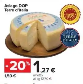 Carrefour Market Asiago DOP Terre d'Italia offerta