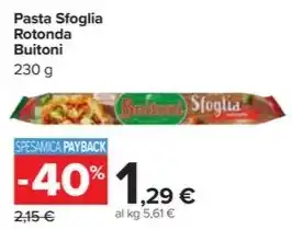 Carrefour Market Pasta Sfoglia Rotonda Buitoni offerta
