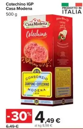 Carrefour Market Cotechino IGP Casa Modena offerta