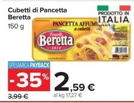 Carrefour Market Cubetti di Pancetta Beretta offerta