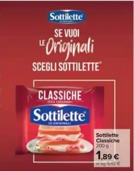 Carrefour Market Sottilette Classiche 200 g offerta