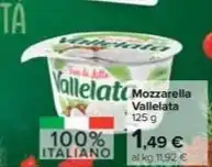 Carrefour Market Mozzarella Vallelata 125 g offerta