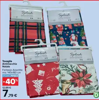 Carrefour Market Tovaglia Antimacchia Natale offerta
