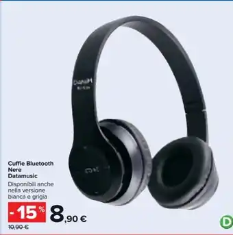 Cuffie Bluetooth Nere Datamusic