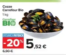 Carrefour Market Cozze Carrefour Bio 1 kg offerta