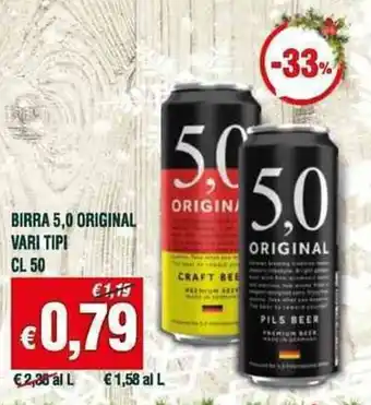 BIRRA 5,0 ORIGINAL VARI TIPI CL 50