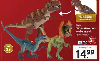 Lidl Playtive Dinosauro con luci e suoni offerta