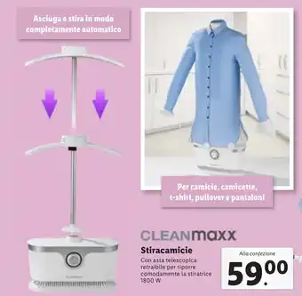 Lidl CLEANMaxx Stiracamicie offerta