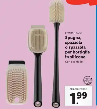 LIVARNO home Spugna, spazzola o spazzola per bottiglie in silicone Con occhiello