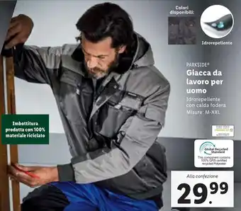 Lidl PARKSIDE Giacca da lavoro per uomo offerta
