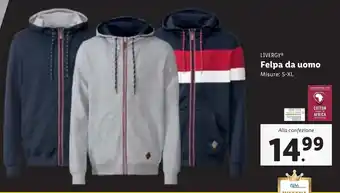 Lidl LIVERGY Felpa da uomo offerta