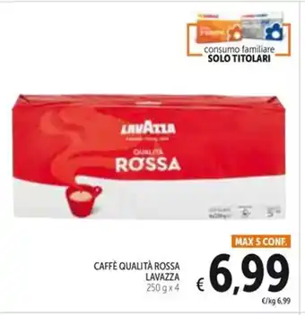 Spazio Conad CAFFÈ QUALITÀ ROSSA LAVAZZA 250 g x 4 offerta