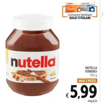 Spazio Conad NUTELLA FERRERO 950 g offerta