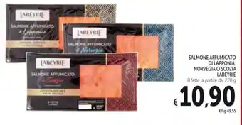 Spazio Conad SALMONE AFFUMICATO DI LAPPONIA, NORVEGIA O SCOZIA LABEYRIE 220 g offerta