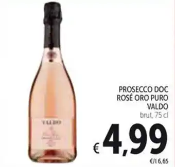 PROSECCO DOC ROSÉ ORO PURO VALDO brut, 75 cl