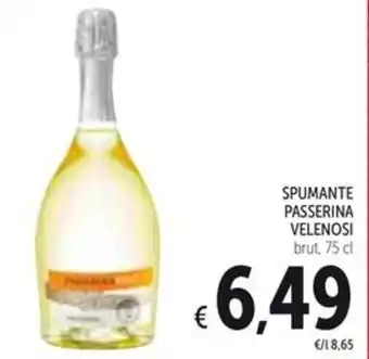 Spazio Conad SPUMANTE PASSERINA VELENOSI brut, 75 cl offerta