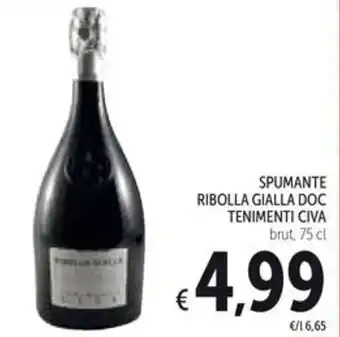 SPUMANTE RIBOLLA GIALLA DOC TENIMENTI CIVA brut, 75 cl
