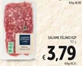 Spazio Conad SALAME FELINO IGP 90 g offerta