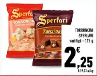 Conad City TORRONCINI SPERLARI vari tipi - 117 g offerta