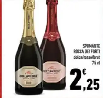 Conad City SPUMANTE ROCCA DEI FORTI dolce/rosso/brut 75 cl offerta