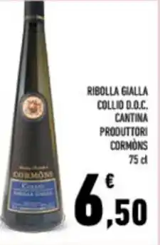Conad City RIBOLLA GIALLA COLLING D.O.C CANTINA PRODUTTORI CORMONS 75 d offerta