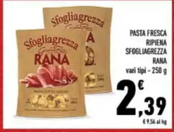 Conad City PASTA FRESCA SFOGLIAGREZZA RANA offerta