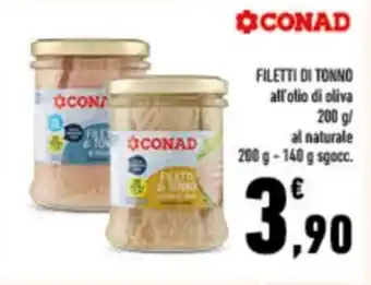 Conad City FILETTI DI TONNO all'olio di oliva 200 g offerta