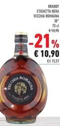Conad BRANDY ETICHETTA NERA VECCHIA ROMAGNA 70 cl offerta