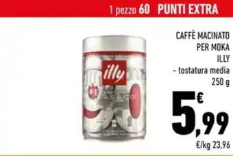 Conad CAFFÈ MACINATO PER MOKA ILLY - tostatura media offerta