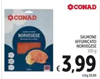 Spazio Conad SALMONE AFFUMICATO NORVEGESE 100 g offerta