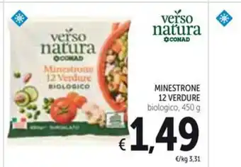 Spazio Conad MINESTRONE 12 VERDURE biologico, 450 g offerta